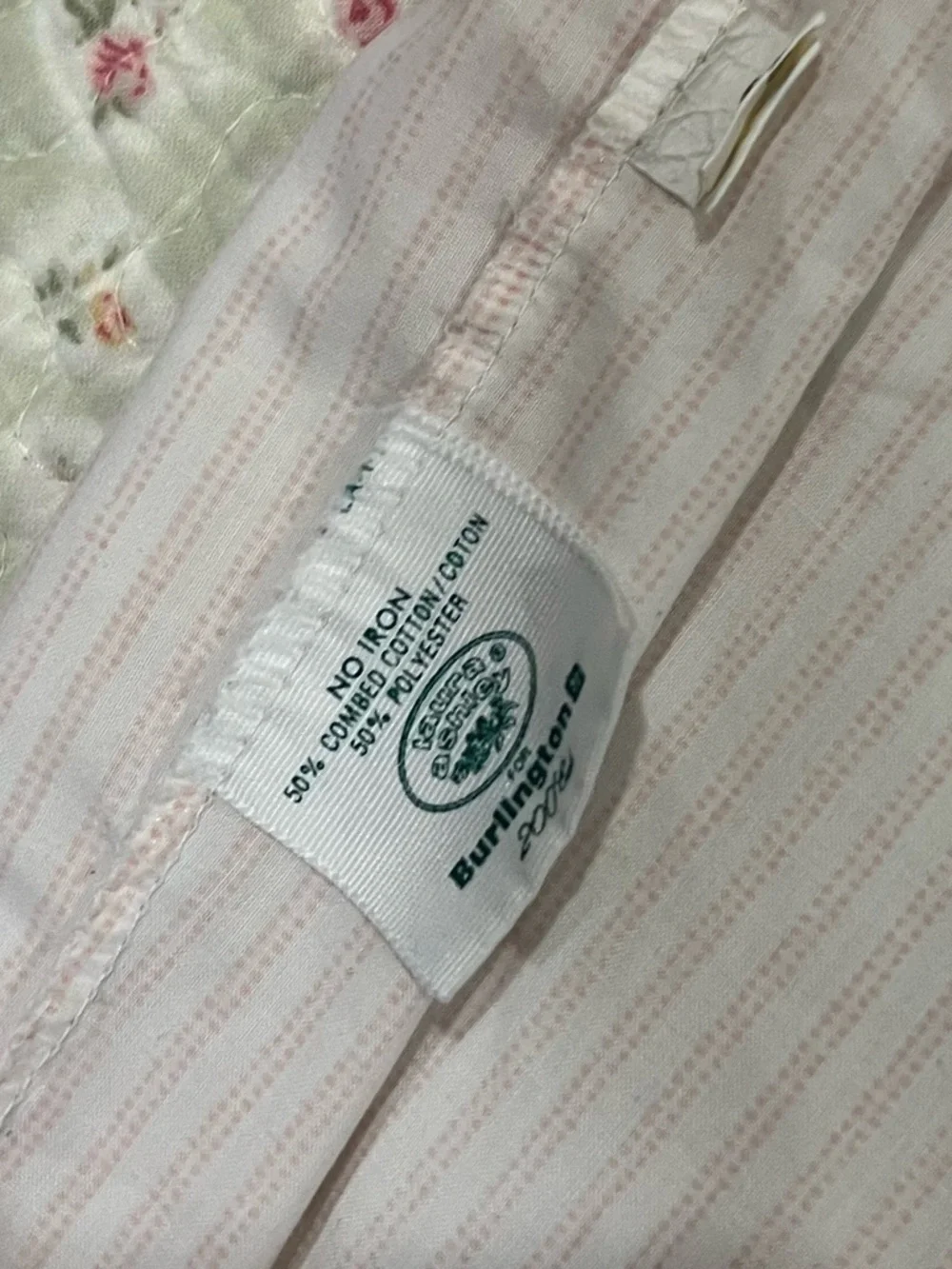 Laura Ashley Pink Stripe Ruffled Pillowcase